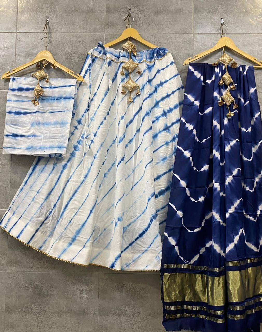 Party Wear Pure Shibori Chaniya Choli with Heavy Gaji Both Side Lagdi Patta Duptta  Anant Tex Exports Private Limited