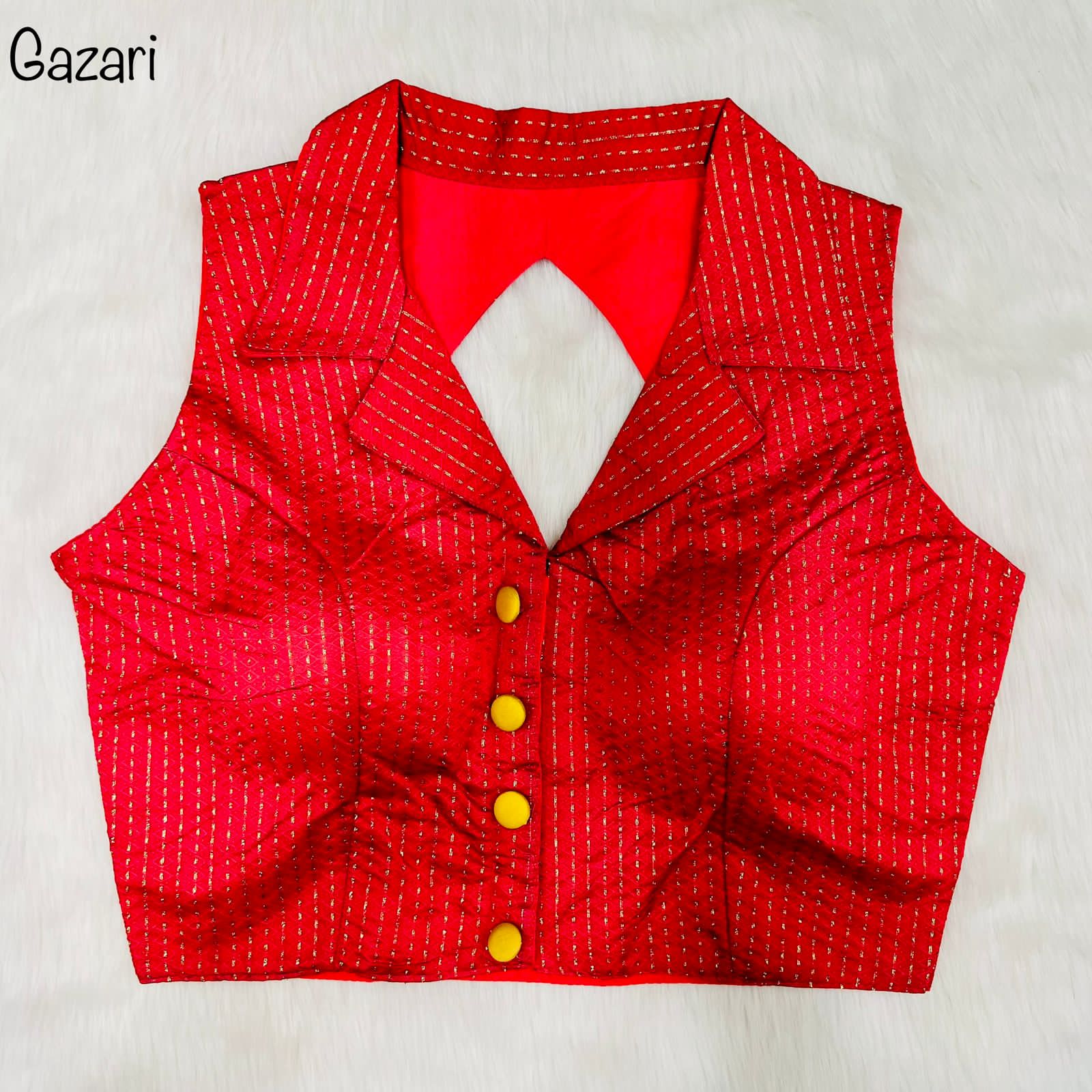 Party Wear Shirt Collar Blouse