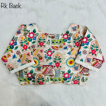 Party Wear Position Print Desginer Blouse Anant Tex Exports Private Limited