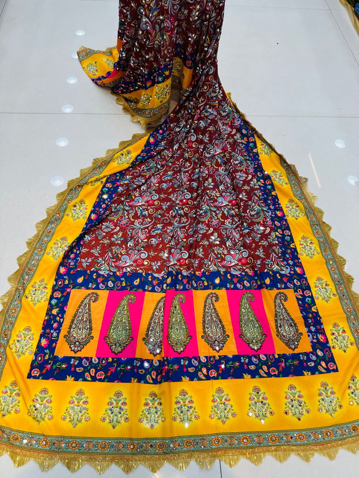 Party Wear Designer Handwork Real mirror Work Dupatta  Anant Tex Exports Private Limited