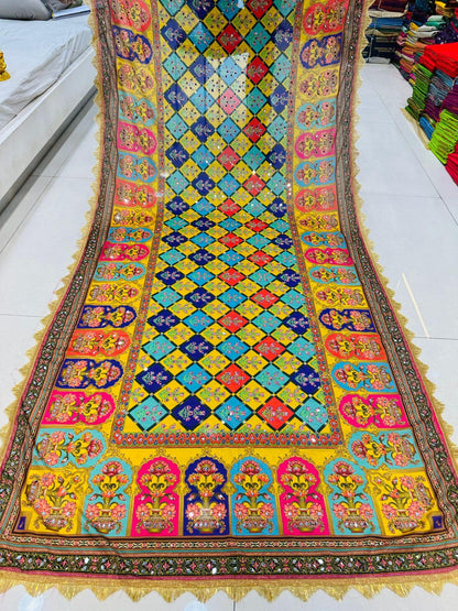 Party Wear Designer Handwork Real mirror Work Dupatta  Anant Tex Exports Private Limited