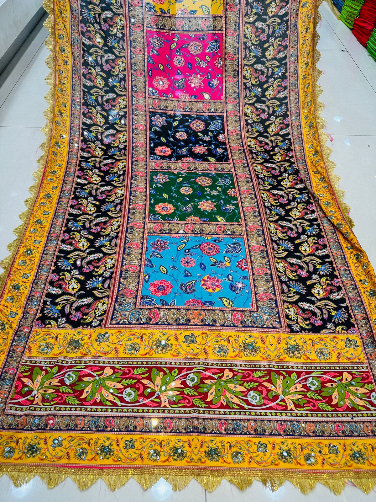 Party Wear Designer Handwork Real mirror Work Dupatta  Anant Tex Exports Private Limited