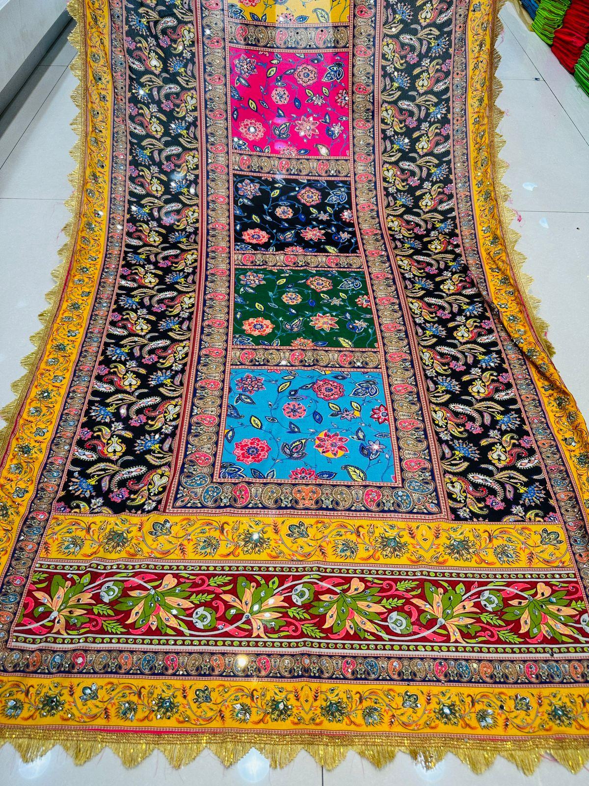 Party Wear Designer Handwork Real mirror Work Dupatta  Anant Tex Exports Private Limited