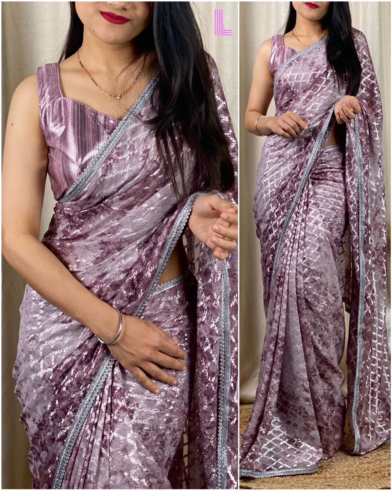 Party Designer Georgette Zari Jacquard Saree. Anant Tex Exports Private Limited