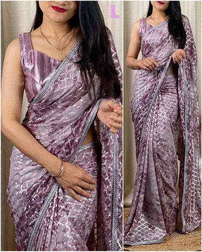 Party Designer Georgette Zari Jacquard Saree. Anant Tex Exports Private Limited