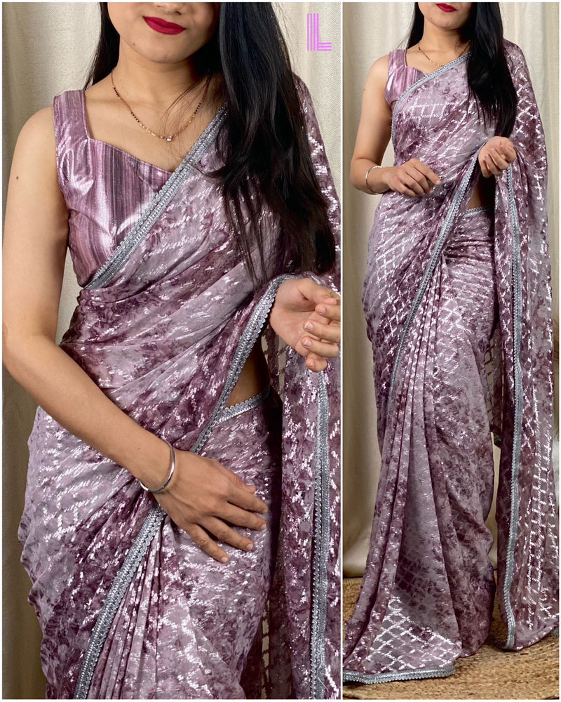 Party Designer Georgette Zari Jacquard Saree. Anant Tex Exports Private Limited