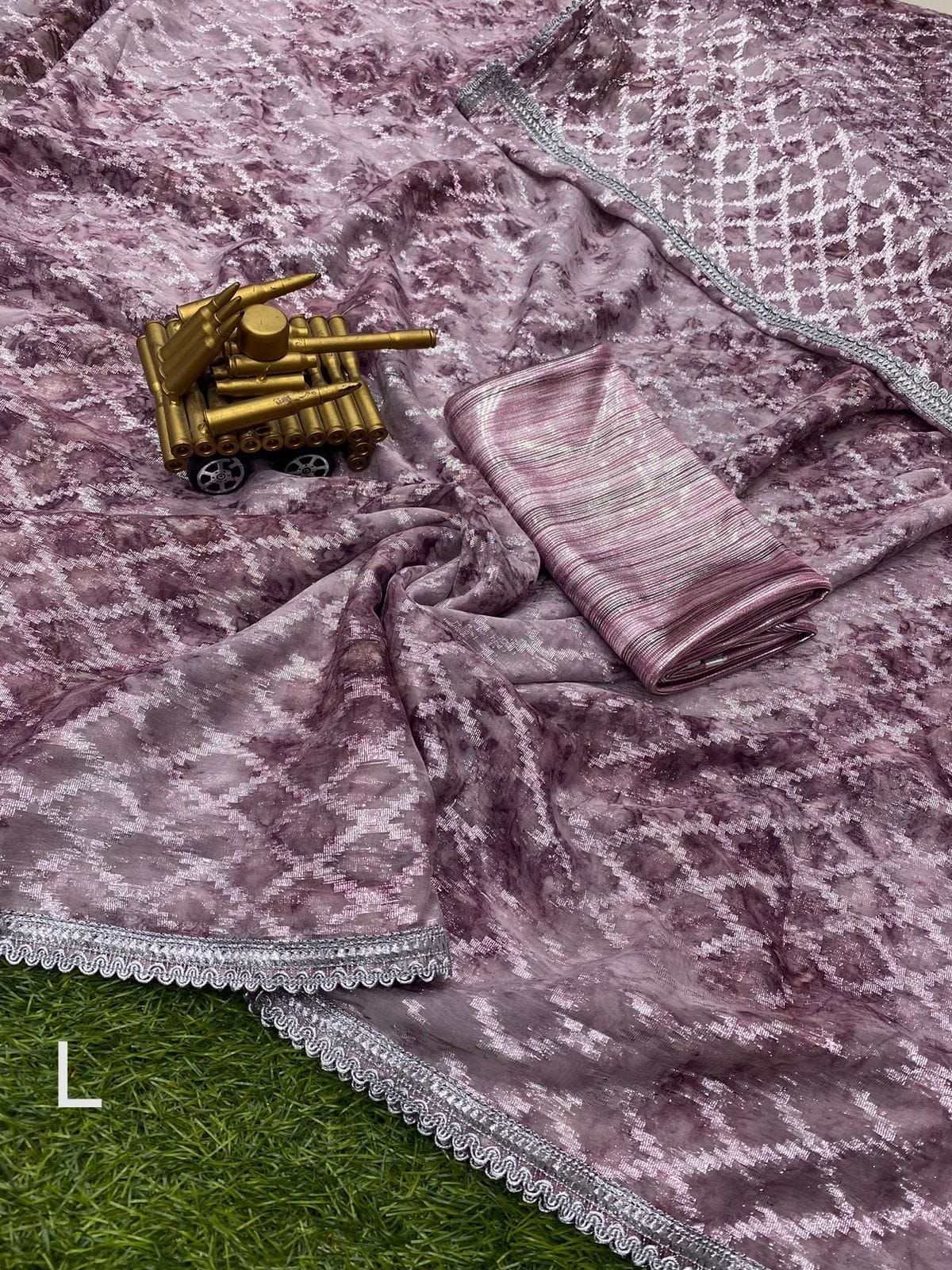 Party Designer Georgette Zari Jacquard Saree. Anant Tex Exports Private Limited