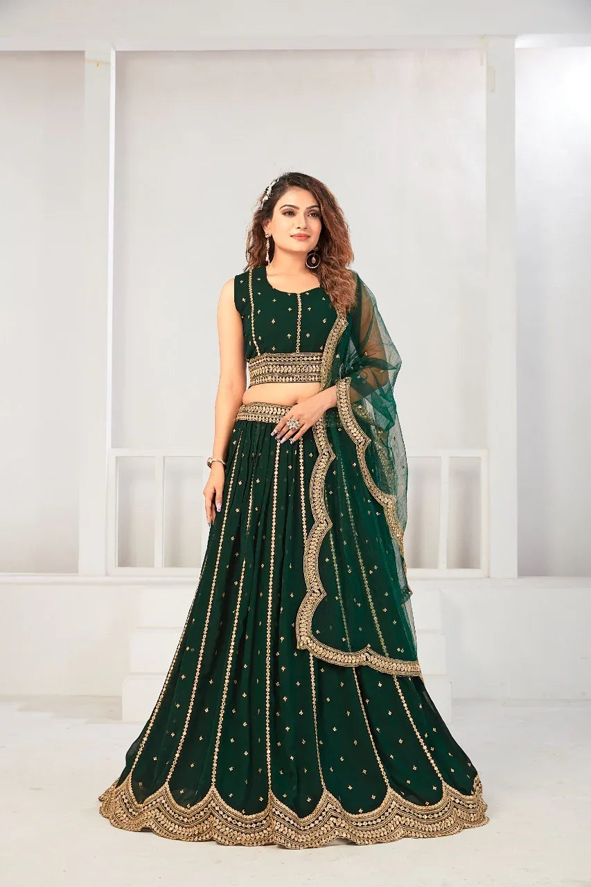 Party Wear Exclusive Designer Viscose Georgette Lehenga Choli Anant Tex Exports Private Limited
