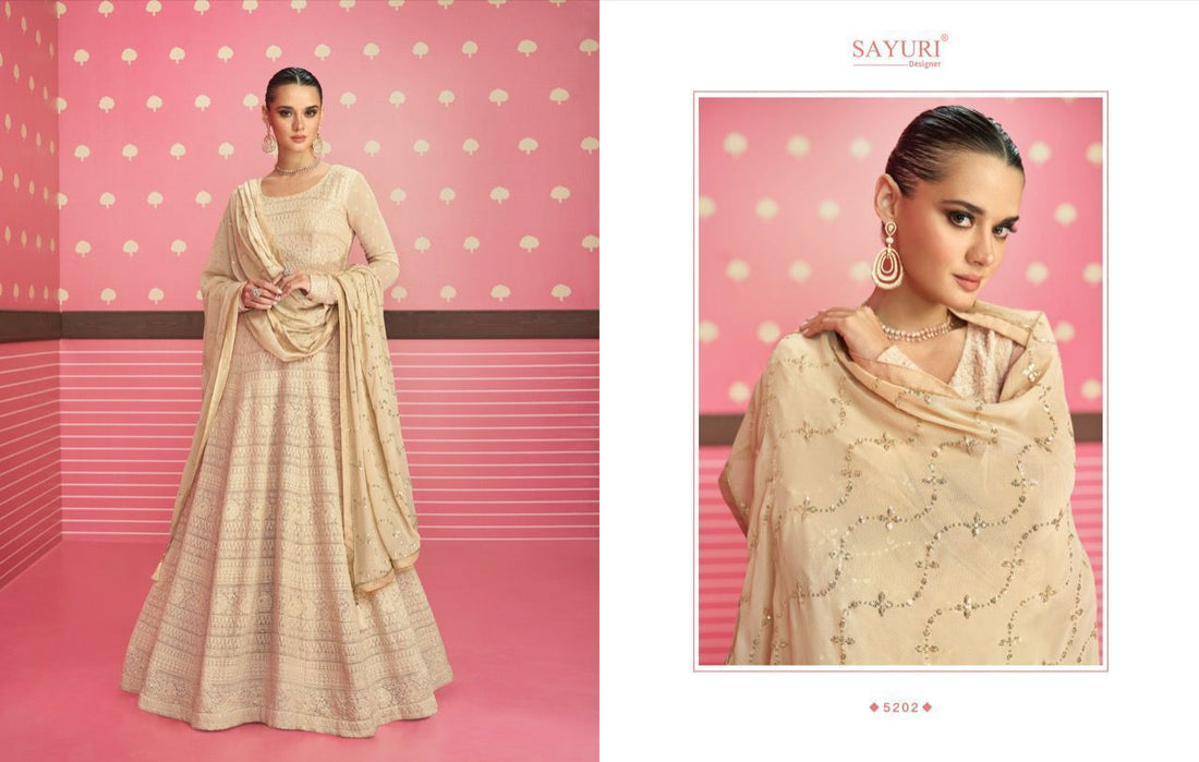 SAYURI SAFEENA 5201 SERIES ANARKALI SUITE Anant Tex Exports Private Limited