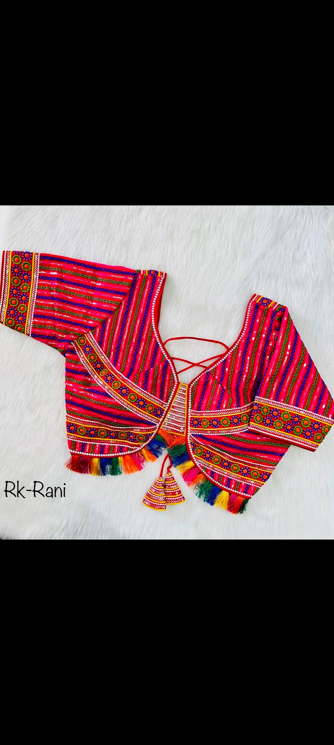 Readymade Navratri Special 11 Nidal Multi Gamthi Work Blouse Anantexports