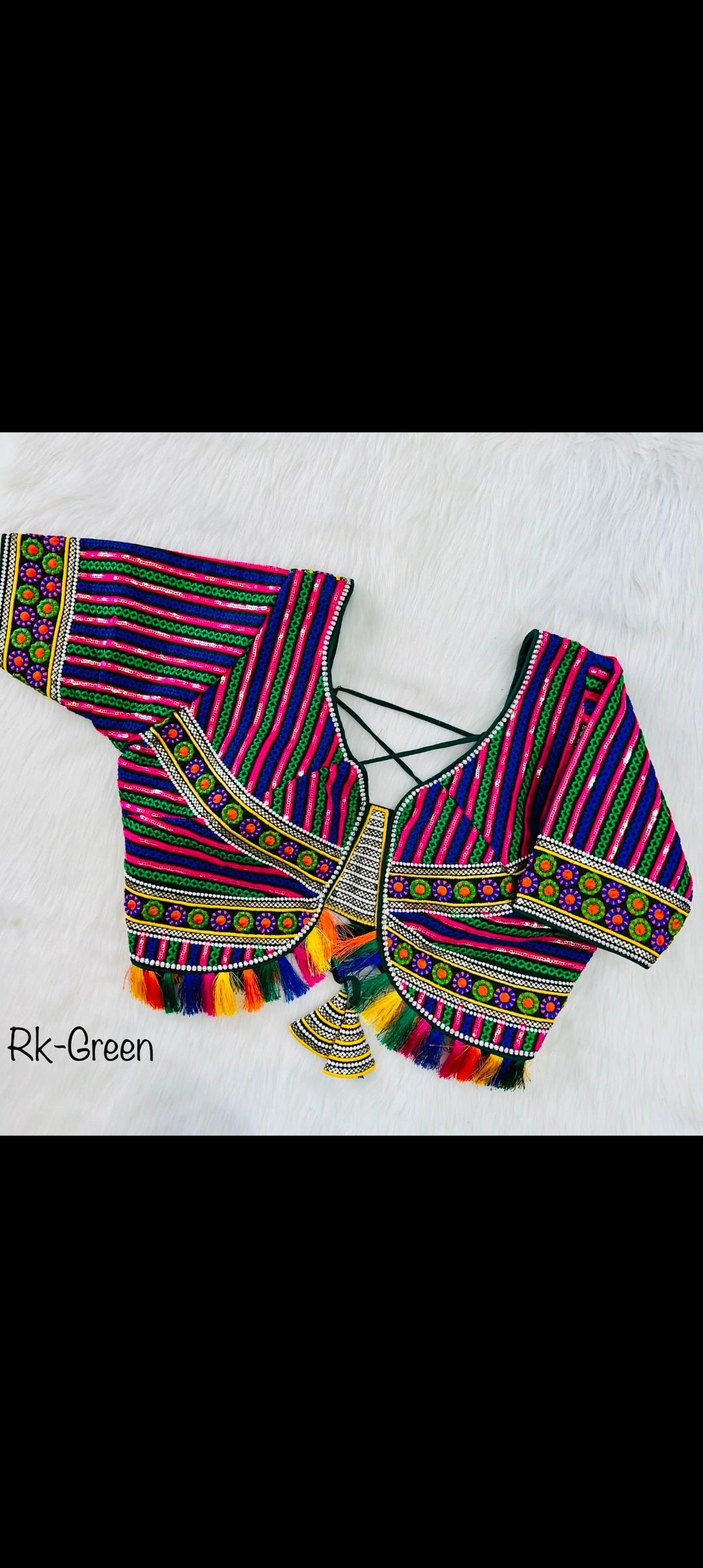 Readymade Navratri Special 11 Nidal Multi Gamthi Work Blouse Anantexports