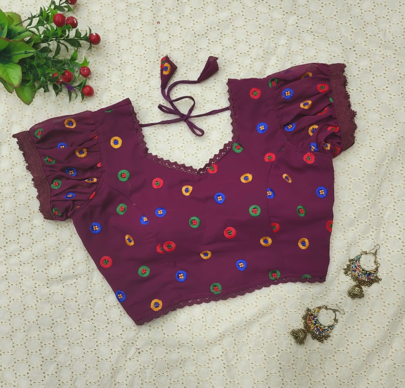 Stylish Party Wear Hakoba Blouse Anantexports