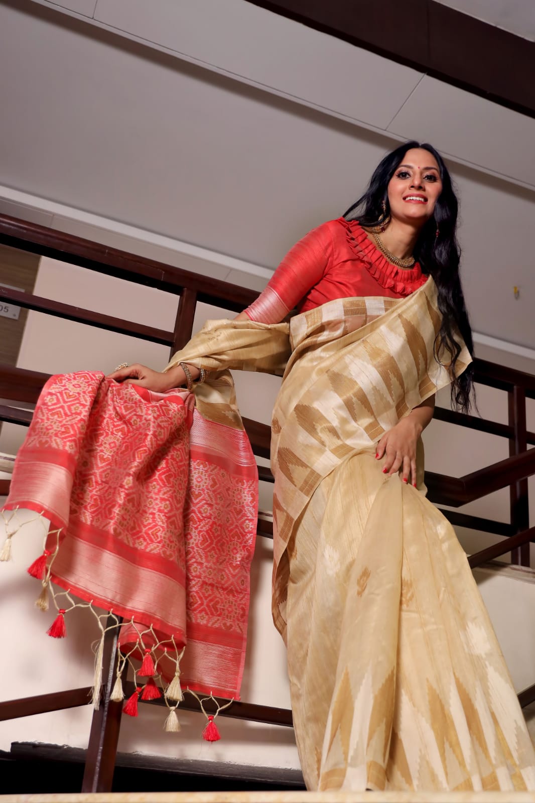 Pure Tussar Silk Weaving saree Soft Silk Sarees Anantexports