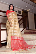 Pure Tussar Silk Weaving saree Soft Silk Sarees Anantexports