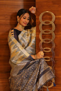 Pure Tussar Silk Weaving saree Soft Silk Sarees Anantexports
