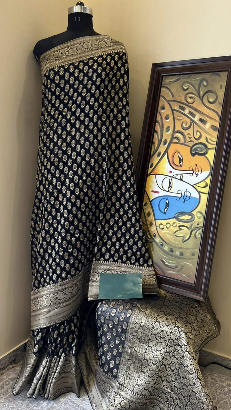 Pure khaddi Georgette Saree Anantexports