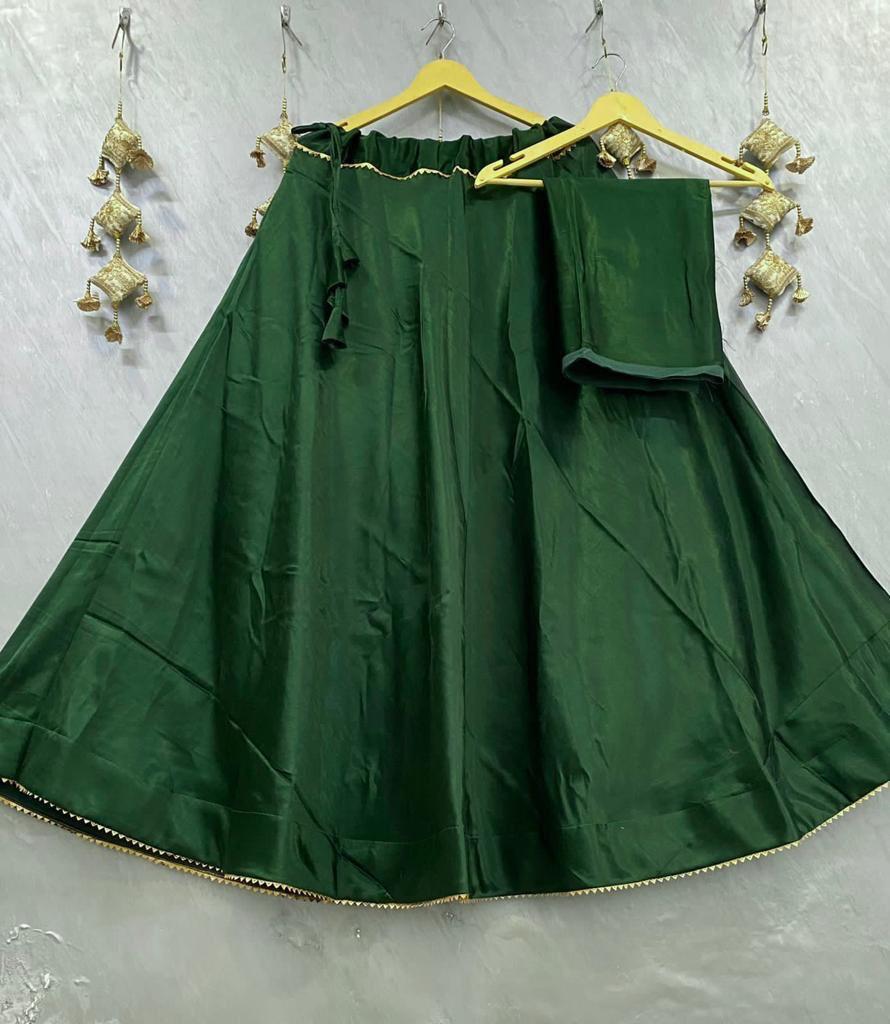 Plain Gaji silk skirt Lehenga Anantexports