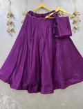 Plain Gaji silk skirt Lehenga Anantexports