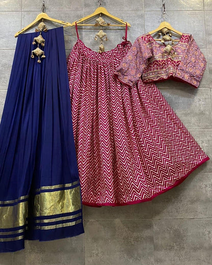 Party wear Pasmina Lehriya Lehenga Anantexports