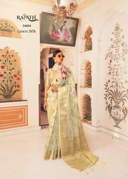 Rajpath Pure Allin Linen Saree - Anant Exports