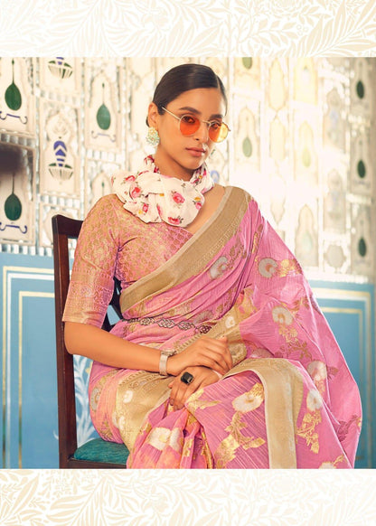 Rajpath Pure Allin Linen Saree - Anant Exports