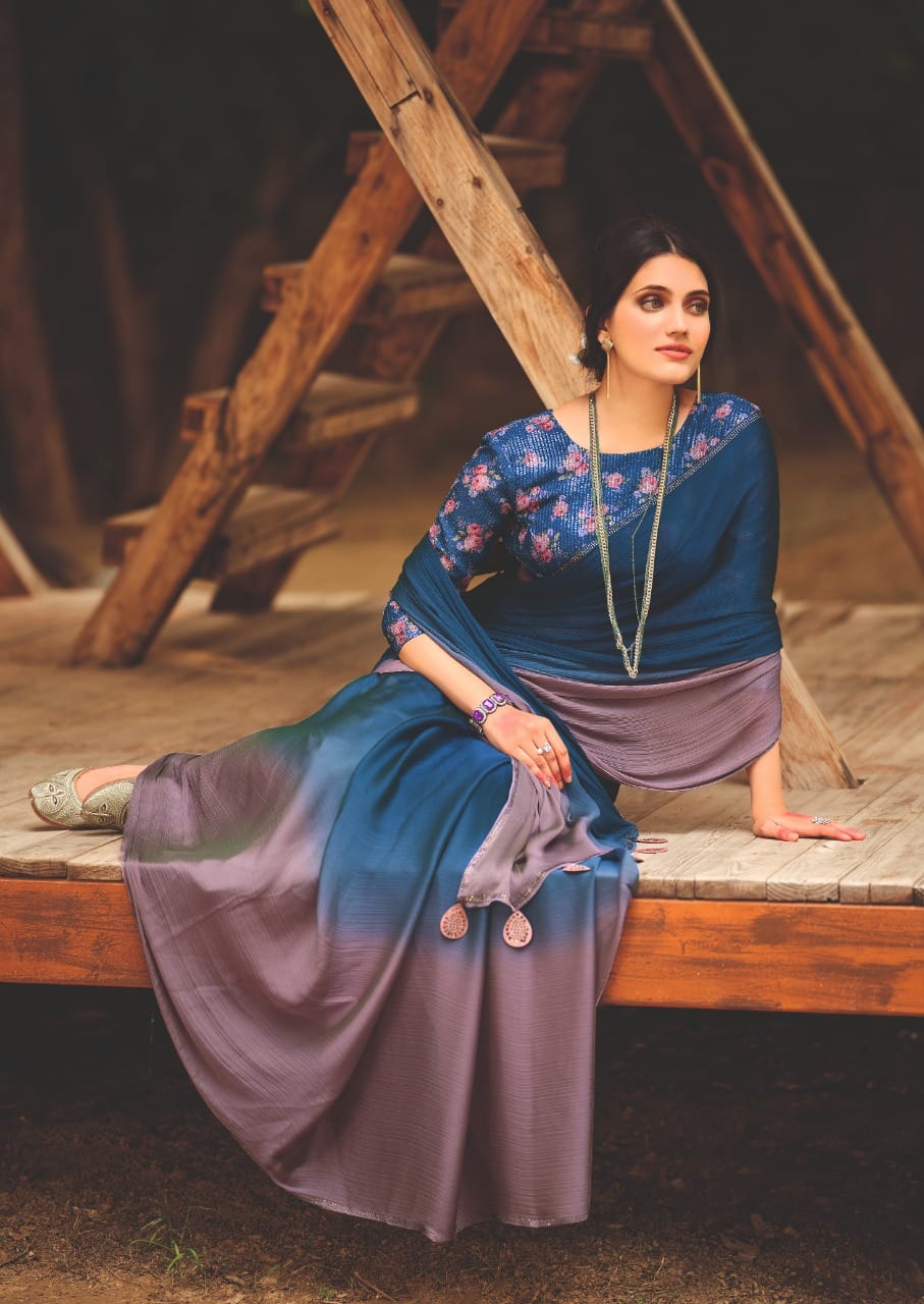 Partywear Chiffon Saree S.R Aruna Anantexports