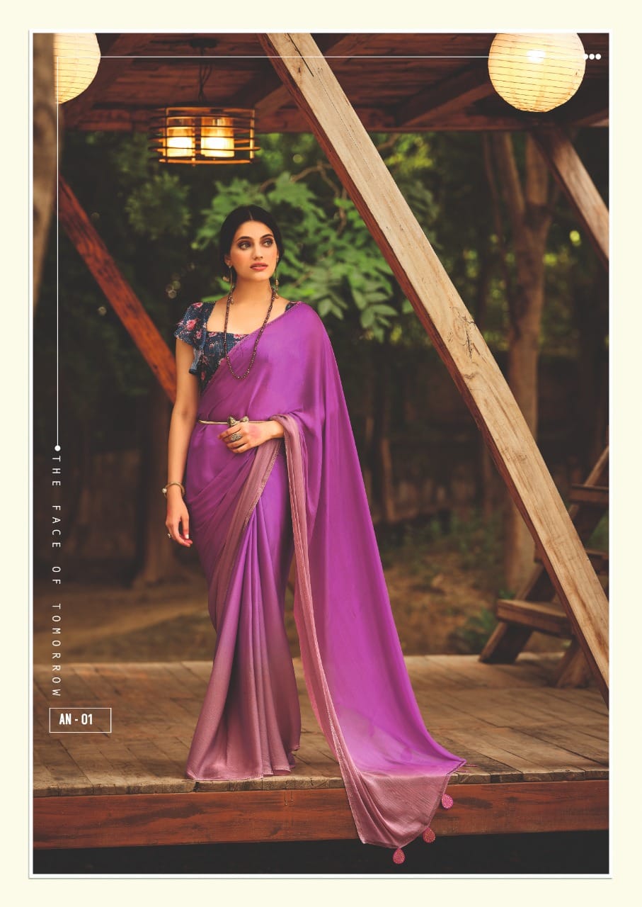 Partywear Chiffon Saree S.R Aruna Anantexports