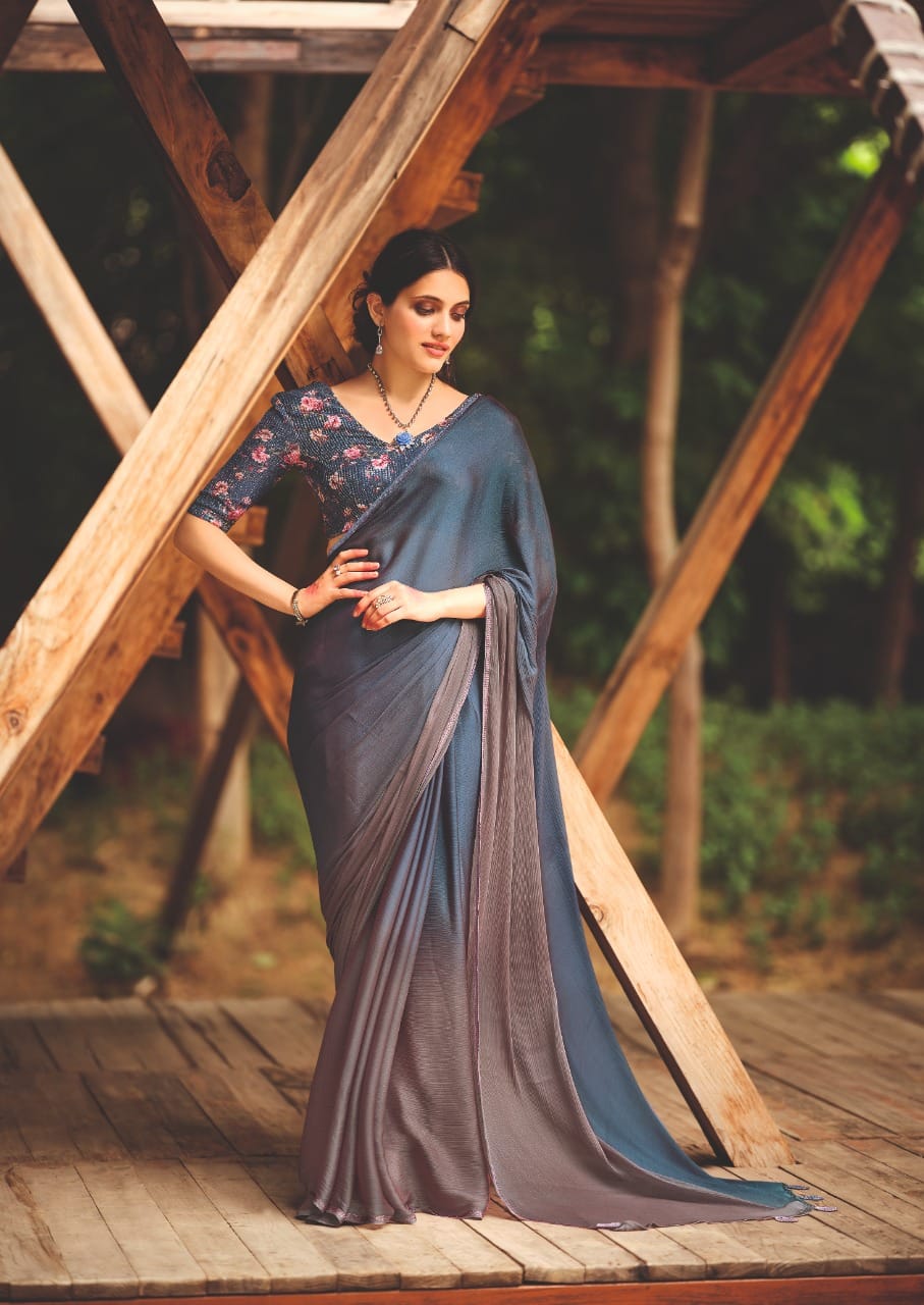 Partywear Chiffon Saree S.R Aruna Anantexports
