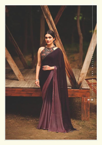 Partywear Chiffon Saree S.R Aruna Anantexports