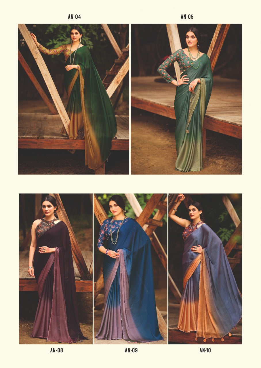 Partywear Chiffon Saree S.R Aruna Anantexports