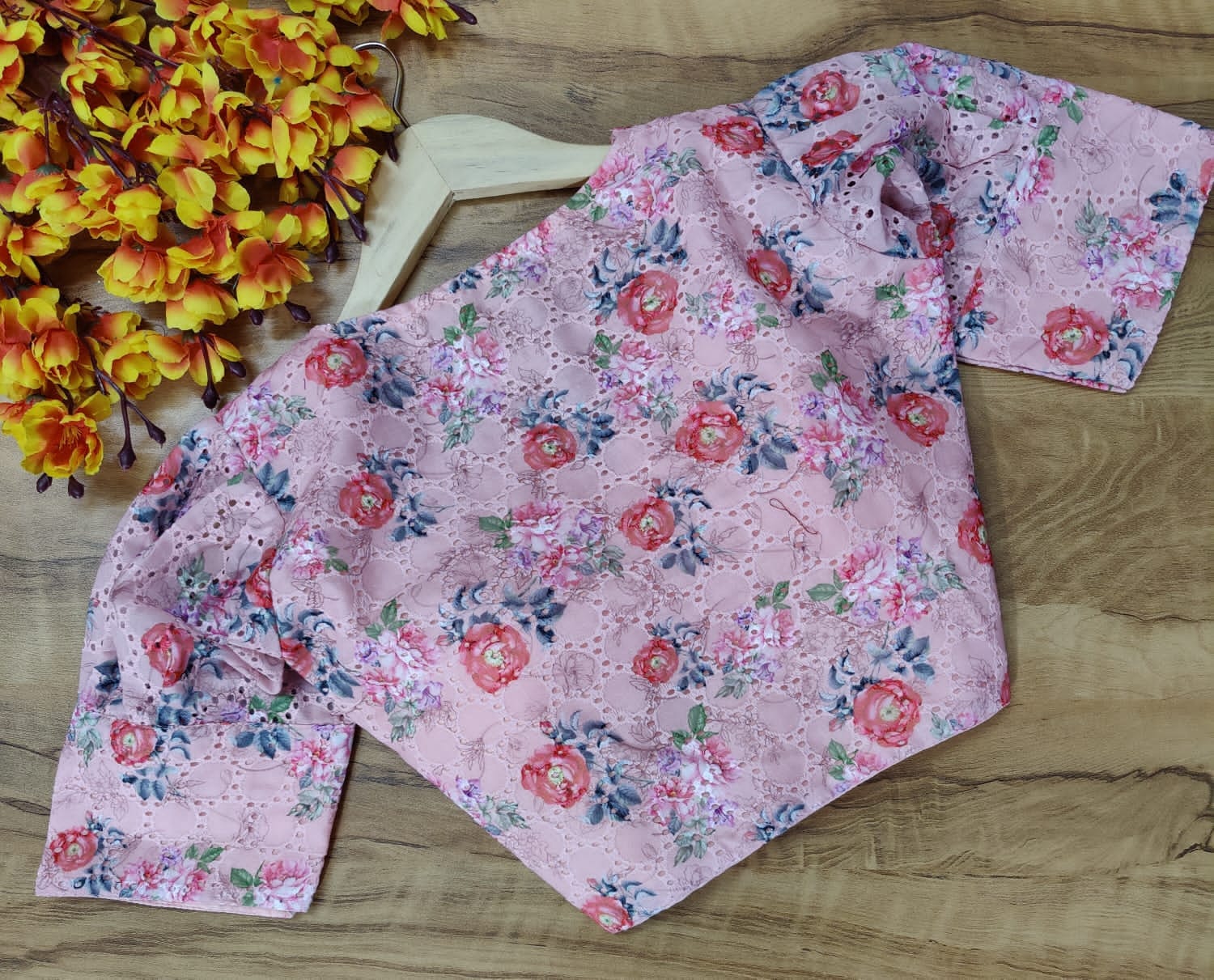 Hakooba Puff Sleeves With Digital Print Blouse Anantexports