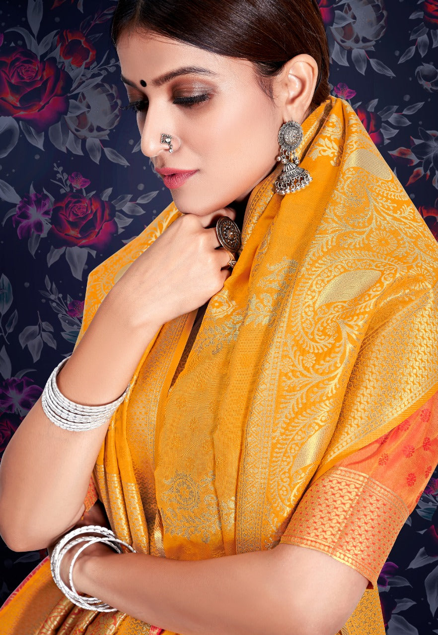 Rajtex Maharani Soft Silk Leheriya Weaving Saree Anantexports