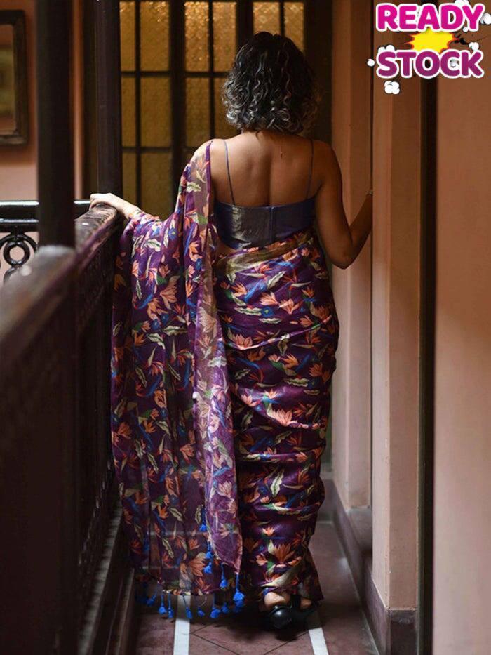 Beautiful Linen Soft Silk saree Anant Tex Exports Private Limited