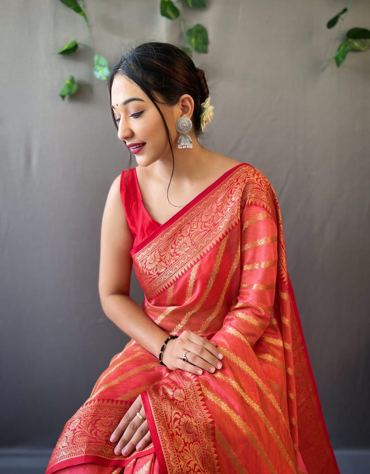 Party Wear Organza Leheriya Saree Anantexports