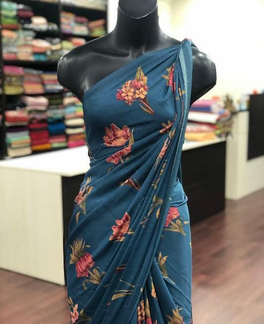 Pure Gorgette Saree Anant Tex Exports Private Limited