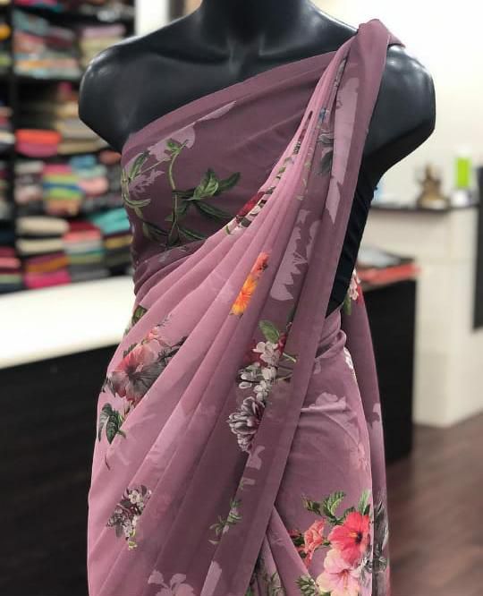 Pure Gorgette Saree Anant Tex Exports Private Limited