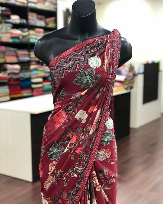 Pure Gorgette Saree Anant Tex Exports Private Limited