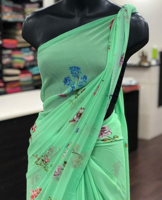 Pure Gorgette Saree Anant Tex Exports Private Limited