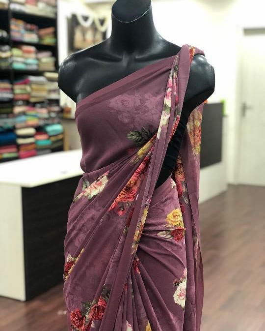 Pure Gorgette Saree Anant Tex Exports Private Limited