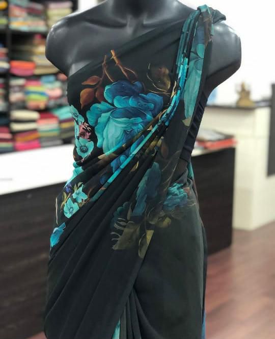 Pure Gorgette Saree Anant Tex Exports Private Limited