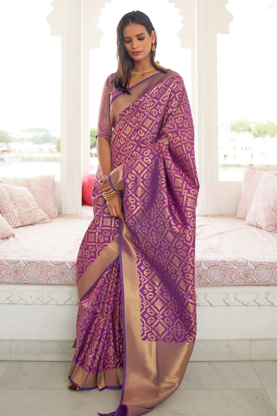 Lichi Silk Banarasi Saree Anant Tex Exports Private Limited