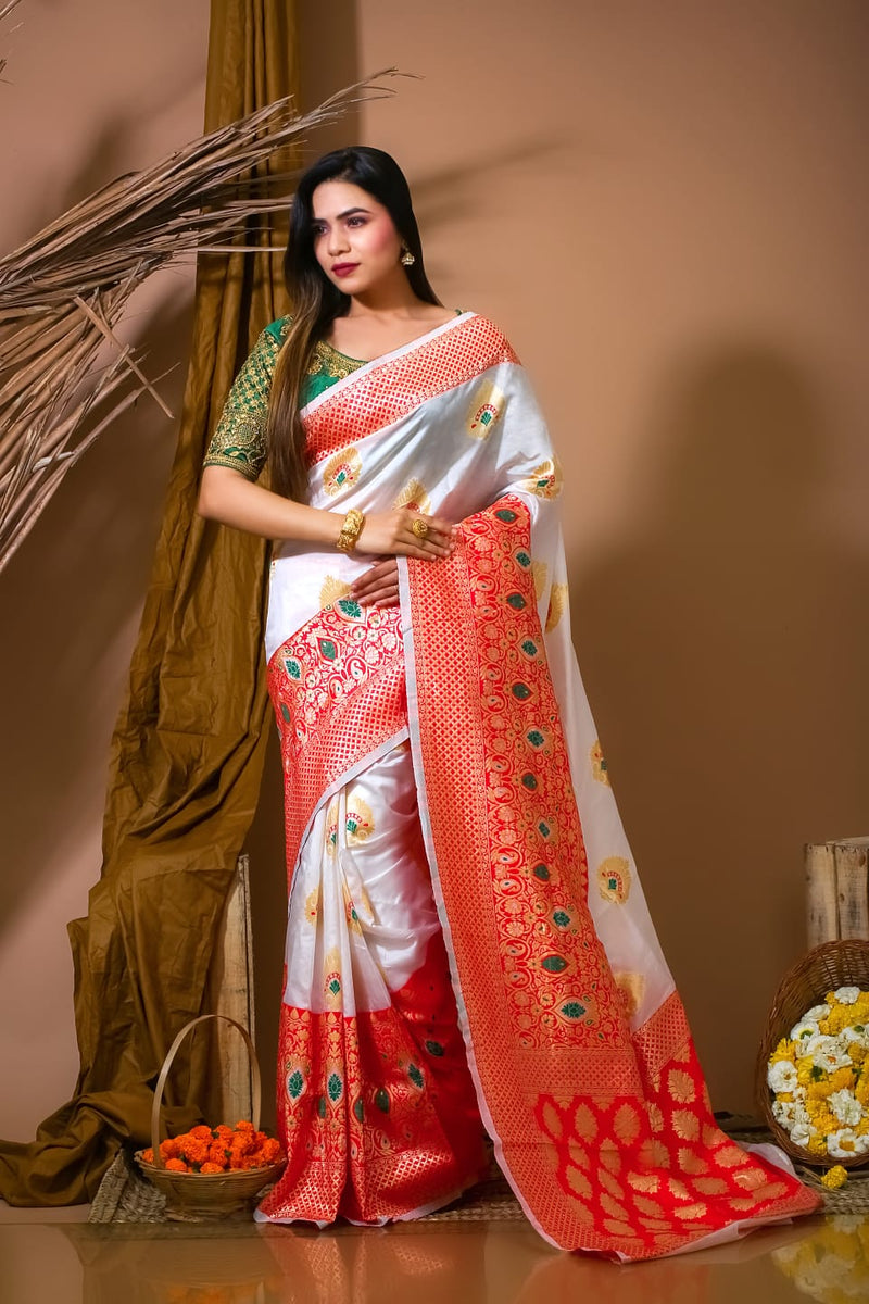 Soft Banarasi Silk Puja sarees Wedding 33 Anant Tex Exports Private Limited