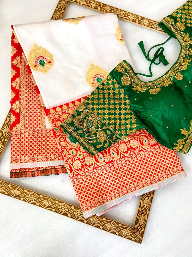 Soft Banarasi Silk Puja sarees Wedding 33 Anant Tex Exports Private Limited