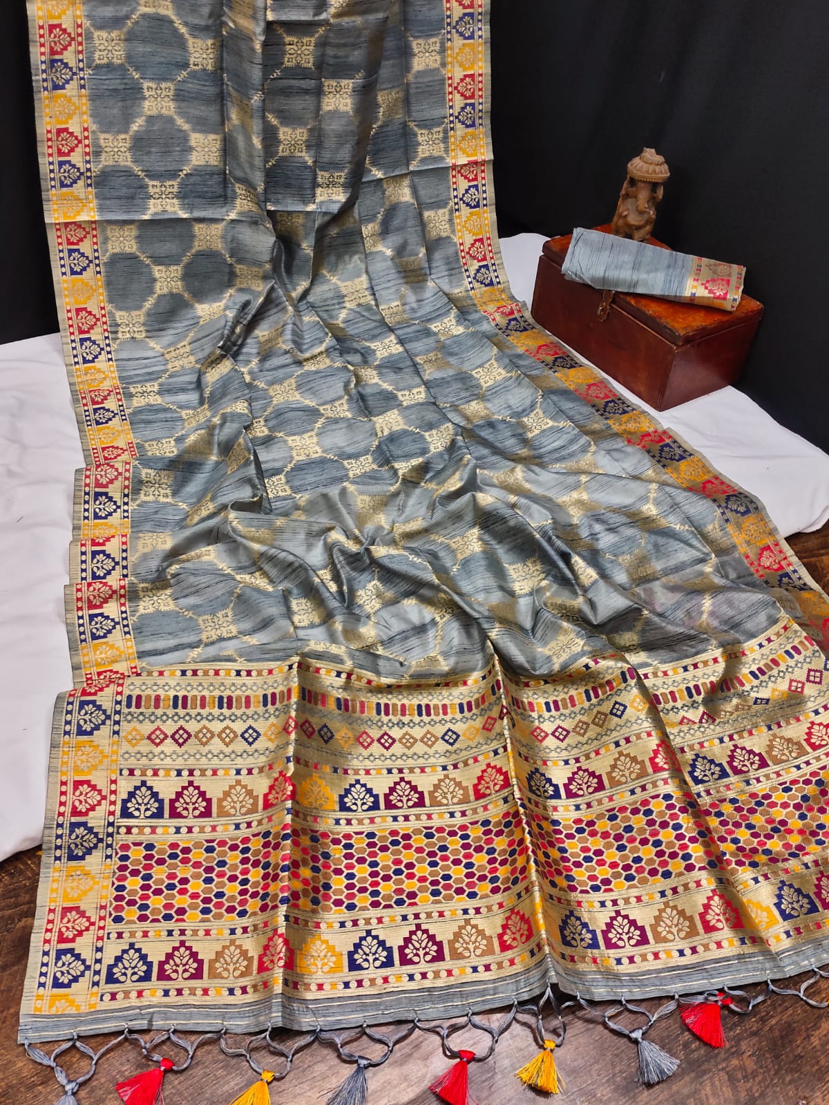 Pure Tussur Silk Weaving Saree Anant Tex Exports Private Limited