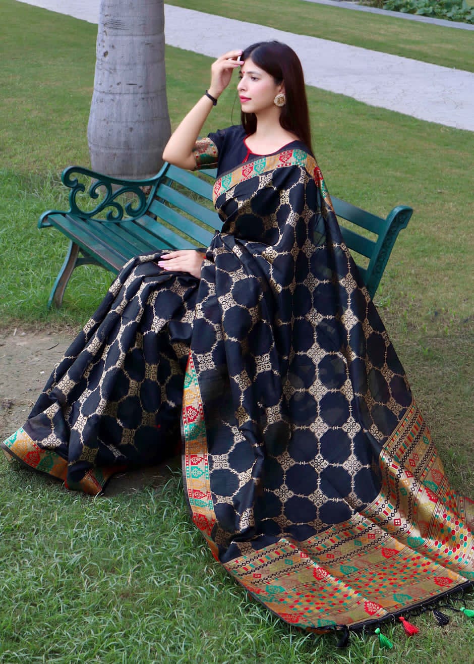 Tussar Zari And Meena Weaves Saree Anant Tex Exports Private Limited