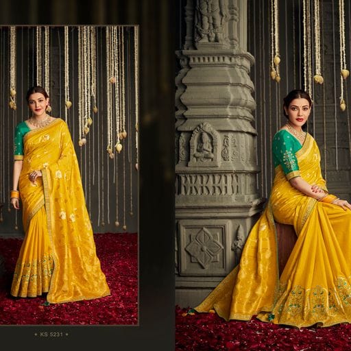 Traditional Styled Kajal- 11 Designer Banarasi Saree 5221 to 5235 Anant Tex Exports Private Limited
