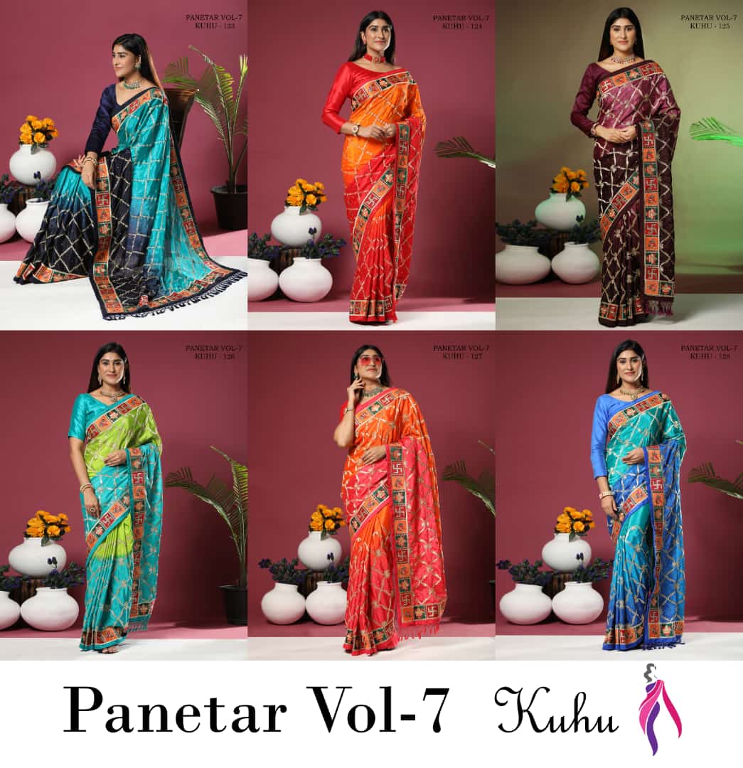 Panetar Bandhani Saree Vol-7 KUHU (123 to 128) Anant Tex Exports Private Limited