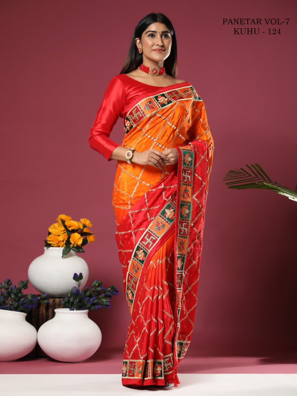 Panetar Bandhani Saree Vol-7 KUHU (123 to 128) Anant Tex Exports Private Limited