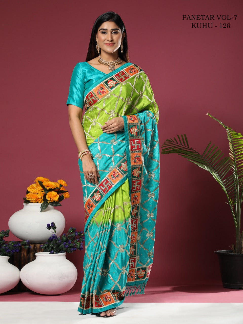 Panetar Bandhani Saree Vol-7 KUHU (123 to 128) Anant Tex Exports Private Limited