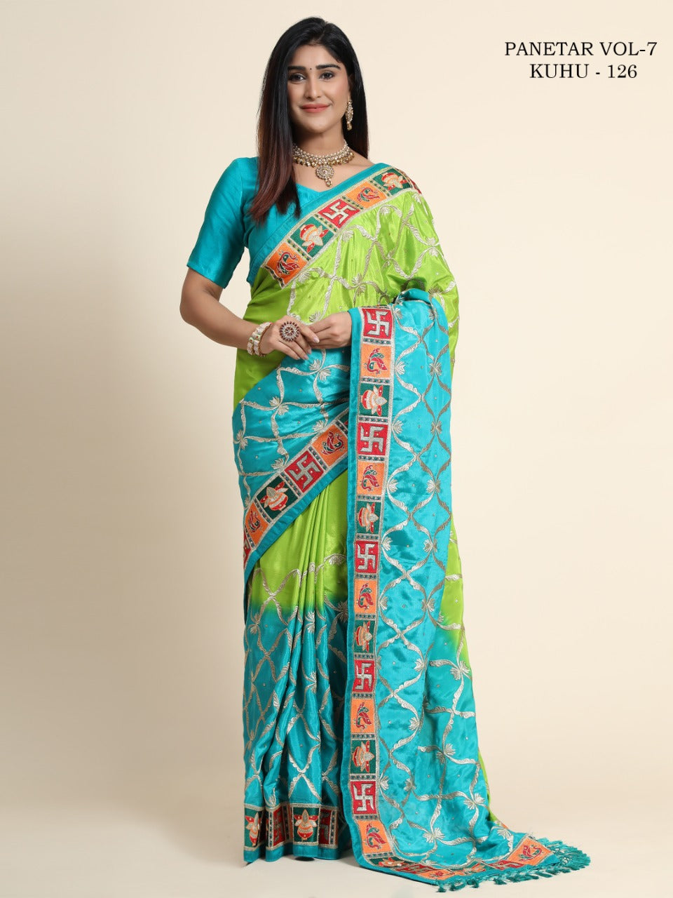 Panetar Bandhani Saree Vol-7 KUHU (123 to 128) Anant Tex Exports Private Limited